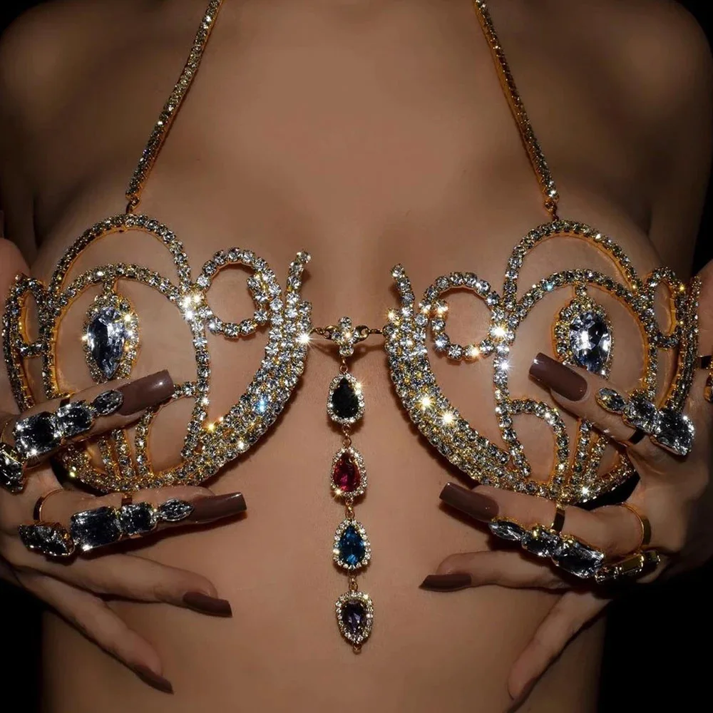 Luxury Rhinestone Bikini Bra G - đánh giá và giá Body Jewelry Retainers