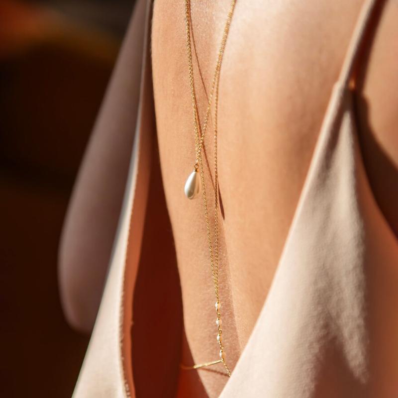 Simple Multilayer Pearl Back D - đánh giá và giá Body Jewelry Necklace
