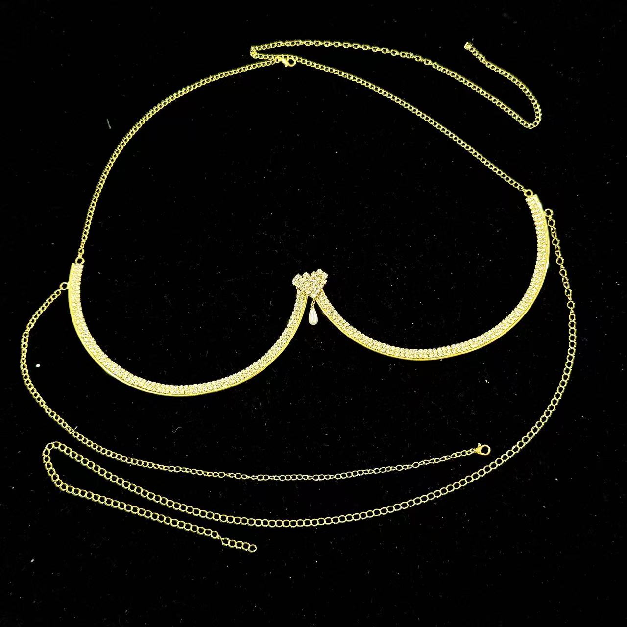 Women's chest support pearl pe - đánh giá và giá Body Jewelry Necklace