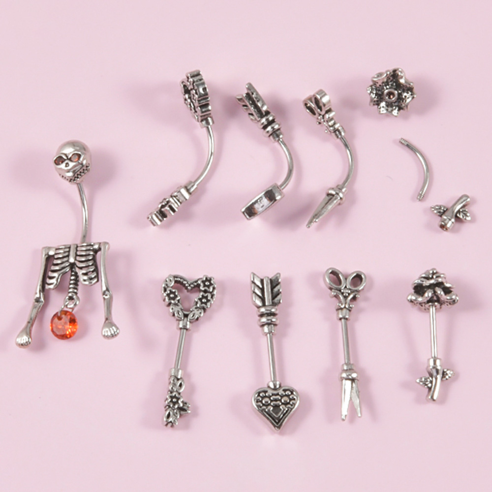 1PC Vintage Surgical Steel Ske - đánh giá và giá Body Jewelry Surgical Steel