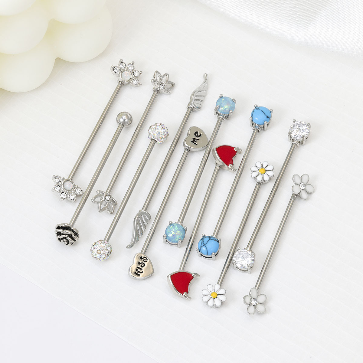 16G Arrows Hearts Industrial B - đánh giá và giá Body Jewelry Surgical Steel