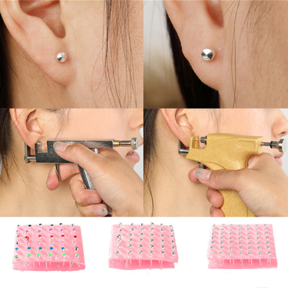 98/24Pcs Ear Piercing Special  - đánh giá và giá Body Jewelry Surgical Steel